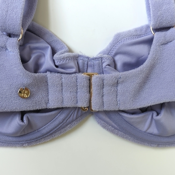 Victoria's Secret Essential Terry Cloth Wicked Bikini Swim Top Lilac Purple 36C - Picture 7 of 13